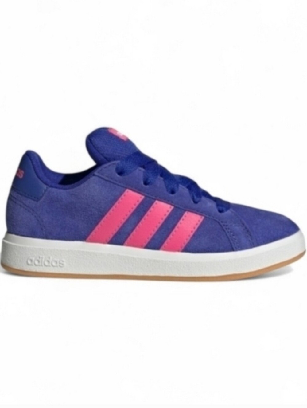 NWT Adidas Grand Court 00s Suede Skate Sneaker Blue Pink 4Y